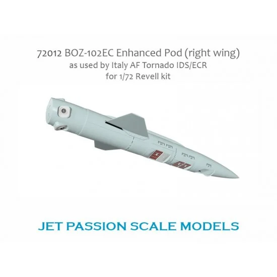 Jet Passion 72012 1/72 Italian Tornado BOZ-102EC Enhanced Pod (Right Wing) for Revell kits