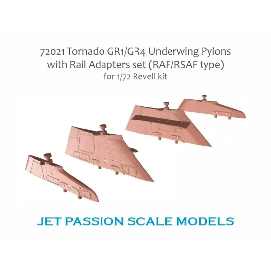 Jet Passion 72021 1/72 Tornado GR1/GR4 Underwing Pylons w/Railadapters for Revell kits - Model Planes