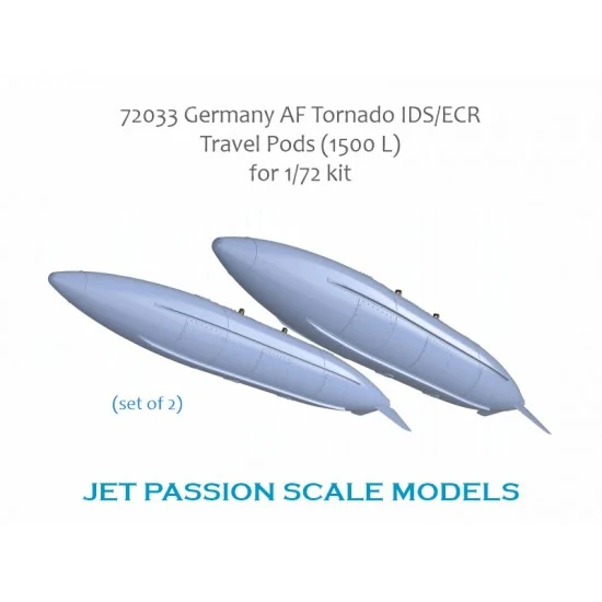 Jet Passion 72033 1/72 German AF Tornado IDS/ECR Travel Pod 1500L (2pcs) - Model Planes