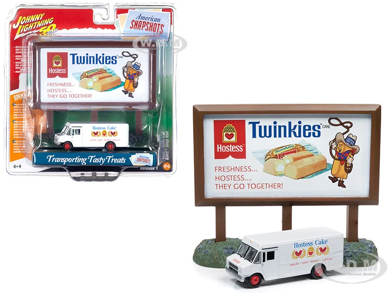 GMC Step Van White with "Hostess" Country Billboard "Johnny Lightning 50th Anniversary" 1/64 Diecast Model by Johnny Lightning - GMC Models
