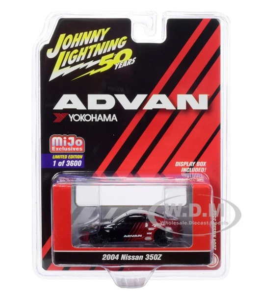 2004 Nissan 350Z ADVAN Yokohama "Johnny Lightning 50th Anniversary" Limited Edition to 3,600 pieces Worldwide 1/64 Diecast Model Car by Johnny Lightning - Nissan Models