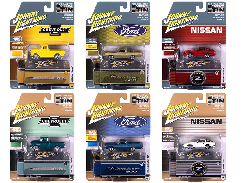 Johnny Lightning Collector's Tin 2025 Set of 6 Cars Release 3 Limited Edition 1/64 Diecast Model Cars by Johnny Lightning - 1/64 Scale Sets
