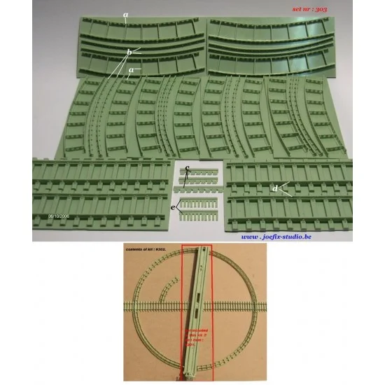Joefix Studio's 302 1/35 Railway Track set (360 Degree, best suitable for JOE-301)