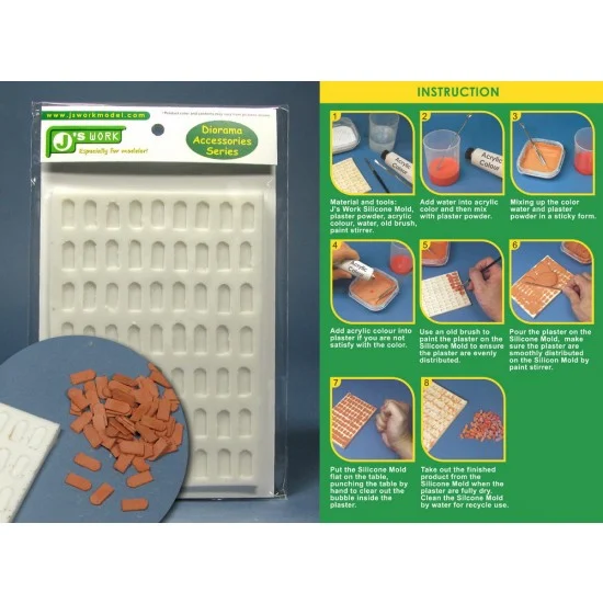 J's Work PPA3025 Silicone Mould for Making 1/35 Roof Tiles - Scenics & Diorama
