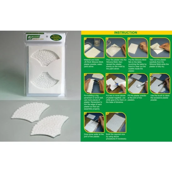 J's Work PPA3053 Silicone Mould for Making 1/35 Stone Pavement No.4 (Large) - Scenics & Diorama
