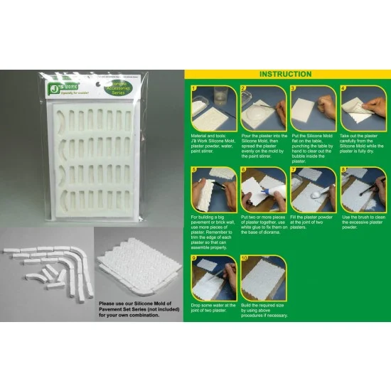 J's Work PPA3055 Silicone Mould for Making 1/35 Slabstones No.1 (Large) - Scenics & Diorama