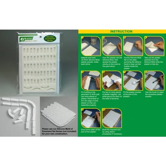 J's Work PPA3056 Silicone Mould for Making 1/35 Slabstones No.1 (Small) - Scenics & Diorama