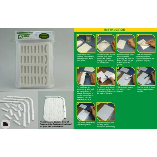 J's Work PPA3060 Silicone Mould for Making 1/35 Slabstones No.2 (Large) - Scenics & Diorama