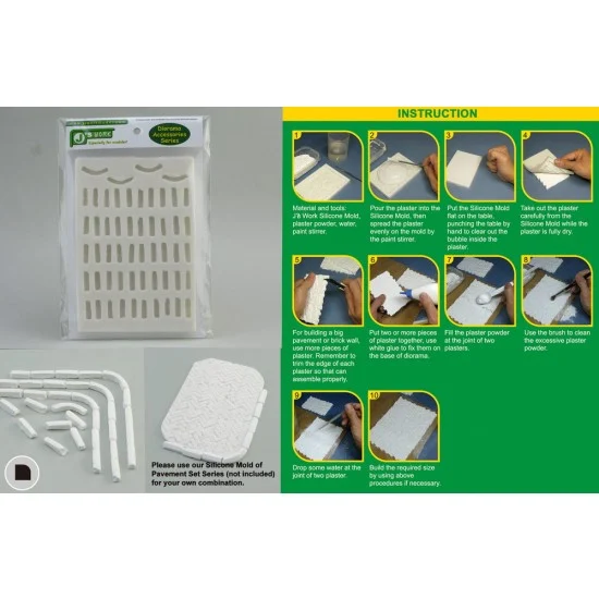 J's Work PPA3061 Silicone Mould for Making 1/35 Slabstones No.3 (Small) - Scenics & Diorama