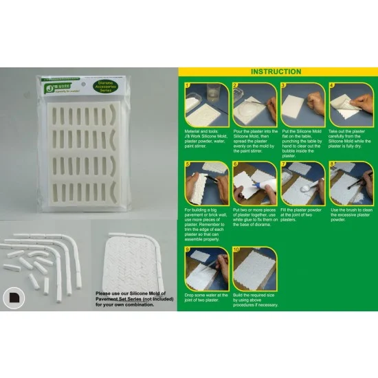 J's Work PPA3062 Silicone Mould for Making 1/35 Slabstones No.3 (Large) - Scenics & Diorama