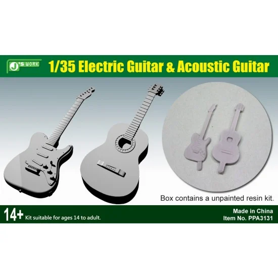 J's Work PPA3131 1/35 Electric Guitar and Acoustic Guitar - Scenics & Diorama