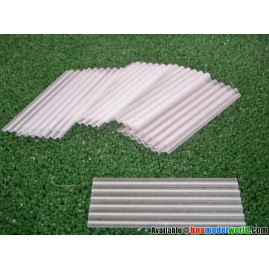 Juweela 23248 1/35, 1/32 Corrugated Iron Roof Sheeting (6-Wave Plate) - Opaque (Plastic) 15pcs