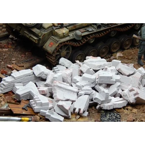 Juweela 23334 1/35, 1/32 Grey Rubble/Debris app. 200g - Scenics & Diorama