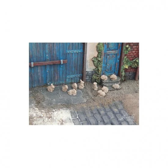 Juweela 23369 1/32 1/35 Rabbits (11pcs) - Scenics & Diorama