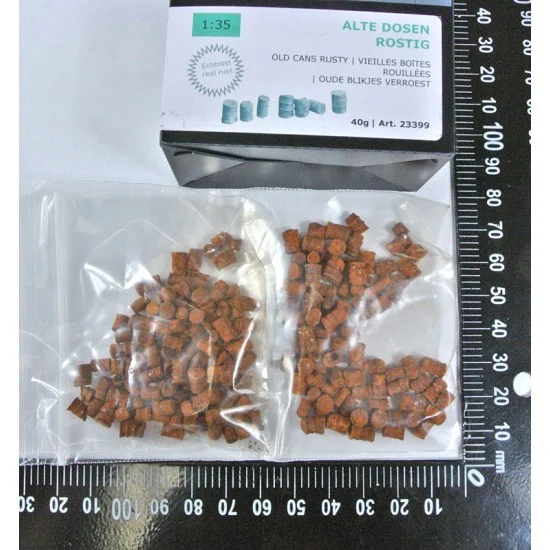 Juweela 23399 1/32, 1/35 Old Cans Rusty (40g) - Scenics & Diorama