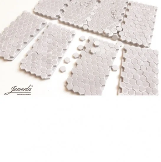 Juweela 23401 1/32, 1/35 Paver Plates Hexa (69 x 38mm) w/Loose Pavers (6pcs) - Scenics & Diorama