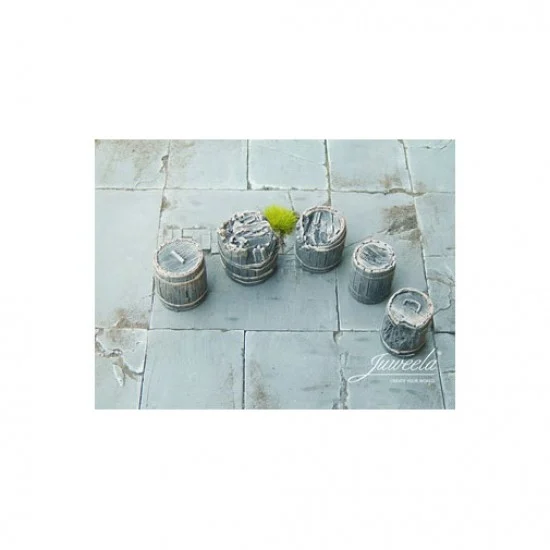 Juweela 23419 1/32, 1/35 Old Wooden Boxes #Damaged Dark (10pcs) - Scenics & Diorama