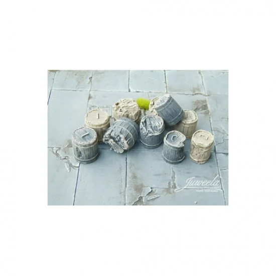 Juweela 23420 1/32, 1/35 Old Wooden Boxes #Damaged Light (5pcs) & #Damaged Dark (5pcs) - Scenics & Diorama