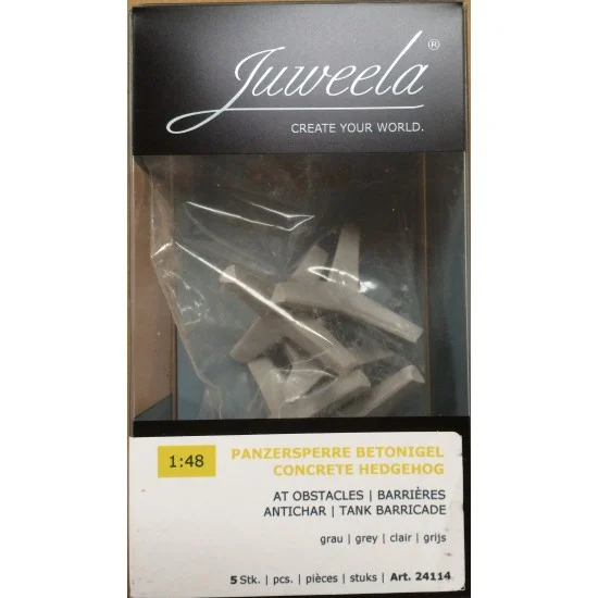 Juweela 24114 1/48, 1/45 Concrete Hedgehogs - Grey (5pcs)