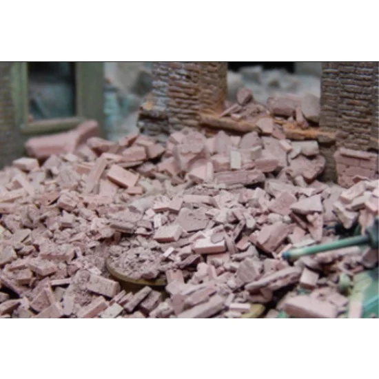 Juweela 27163 1/72 Bricks Ruins/Debris - Dark Brick-Red Mix (Material: Ceramic) 50g