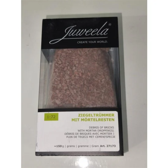 Juweela 27173 1/72 Brick Debris with Mortar Brick-Red