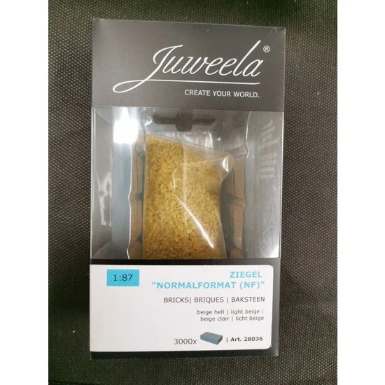 Juweela 28036 1/87 (HO scale) Bricks (NF) Light Beige (3000pcs) - Scenics & Diorama
