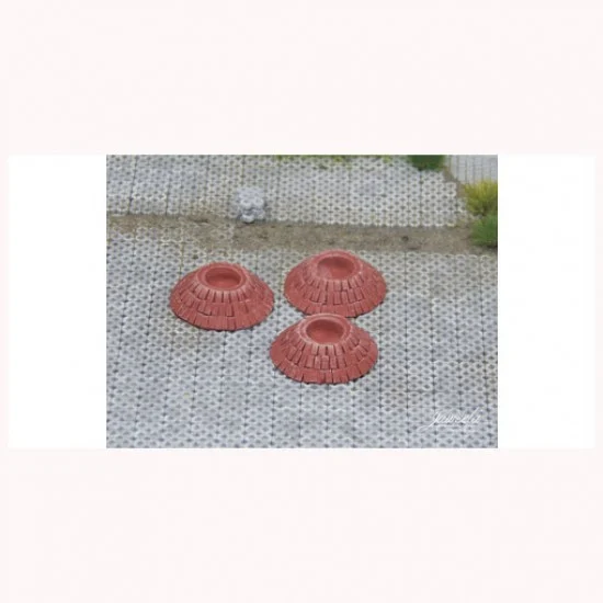 Juweela 28252 1/87 (HO scale) Tree Ring Bricks (Brick-Red, 5pcs)