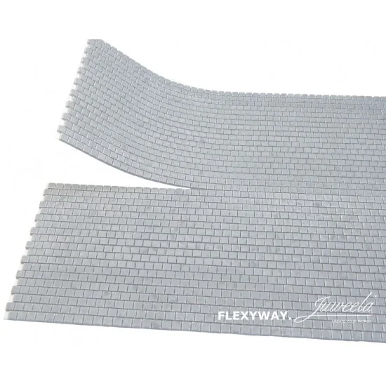 Juweela 28279 1/87 (HO scale) Flexyway Plates 40X40 Light Grey (1 Segm.) - Model Railway