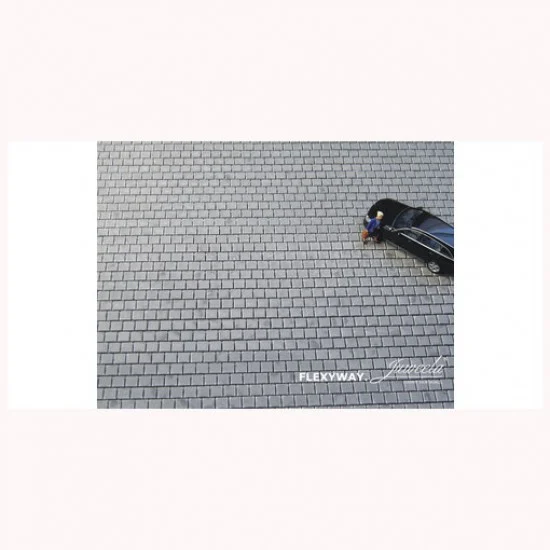 Juweela 28282 1/87 (HO scale) Flexyway Plates 40X40 Dark Grey (2 Segm.) - Model Railway