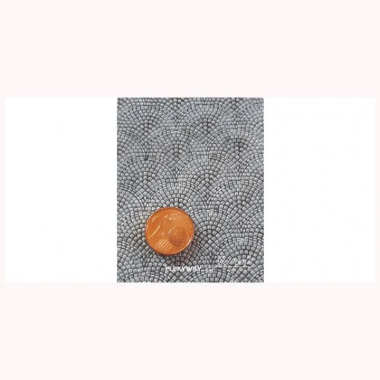Juweela 28283 1/87 (HO scale) Cobblestone Roman Style Straight (1 Segm.) - Model Railway