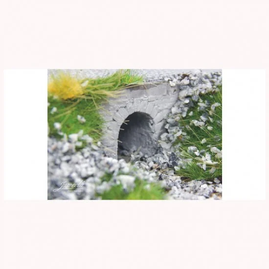 Juweela 28286 1/87 (HO scale) Water Passage Small (Bricks Grey 8x) - Model Railway
