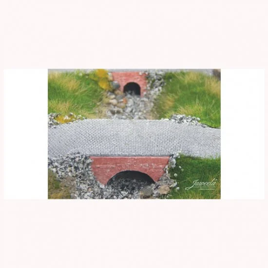 Juweela 28291 1/87 (HO scale) Water Passage Medium (Bricks Red 3x) - Model Railway