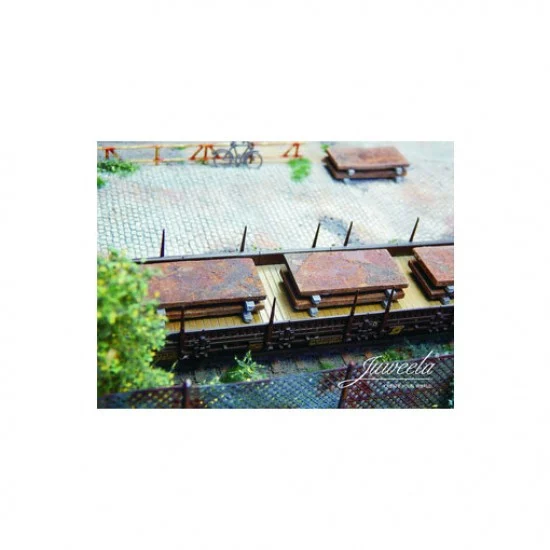 Juweela 28301 1/87 (HO scale) Metal Plates Rusty (10x) - Model Railway