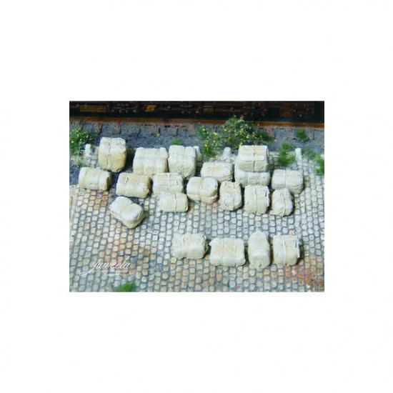 Juweela 28328 1/87 (HO scale) Bales Of Raw Material (Beige 40x) - Model Railway