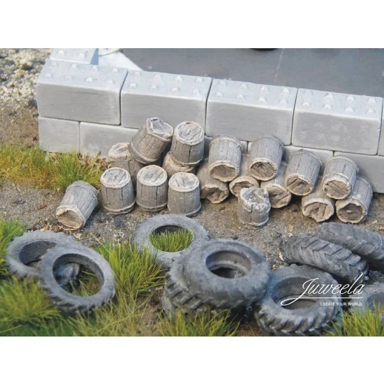 Juweela 28341 1/87 Old Wooden Barrels - Dark (88pcs)