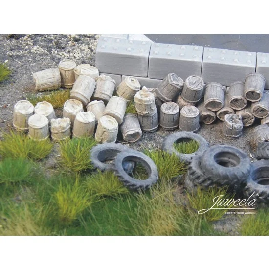 Juweela 28342 1/87 Old Wooden Barrels - Light (44pcs) & Dark (44pcs)