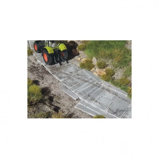 Juweela 28364 1/87 Concrete Trapezoidal Panels, 2 Sets (3 sizes, 42+50+50x) - Scenics & Diorama