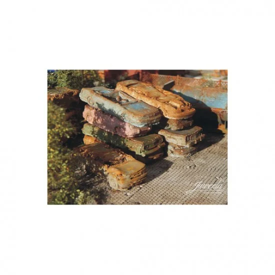 Juweela 28367 1/87 Scrap Cars Rusty (6pcs) - Scenics & Diorama