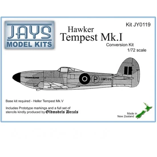 JAYS Hobby 0119 1/72 Hawker Tempest Mk.1 Conversion set for Heller Mk.5 kit - Model Planes