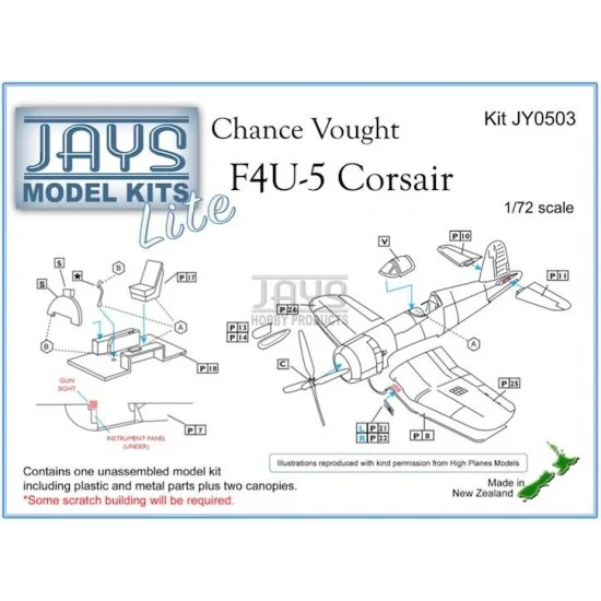 JAYS Hobby 0503 1/72 Chance Vought F4U-5 Corsair Lite (plastic and metal)