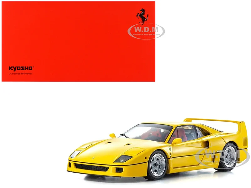 Ferrari F40 Yellow 1/18 Diecast Model Car by Kyosho - Ferrari Models