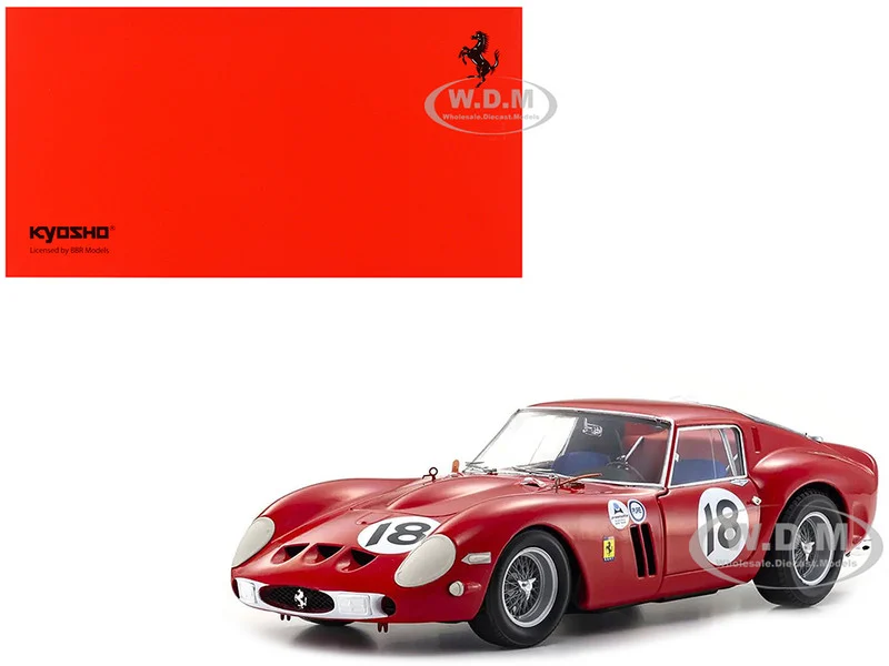Ferrari 250 GTO #18 Pedro Rodriguez Winner "Daytona 3 Hours" (1963) 1/18 Diecast Model Car by Kyosho - Ferrari Models