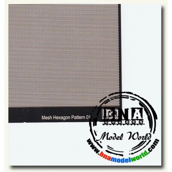 KA Models KA-00005 Hexagon Pattern Mesh A 0.43mm x 0.37mm