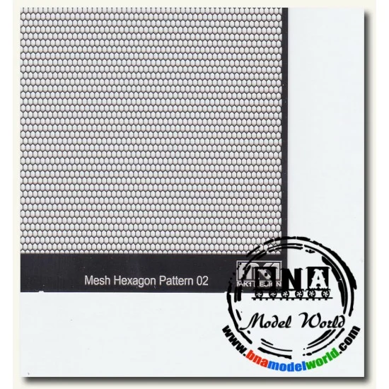 KA Models KA-00006 Hexagon Pattern Mesh B 0.45mm x 0.3mm