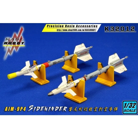 KASL Hobby K32012 1/32 AIM-9P4 Sidewinder (2pcs)