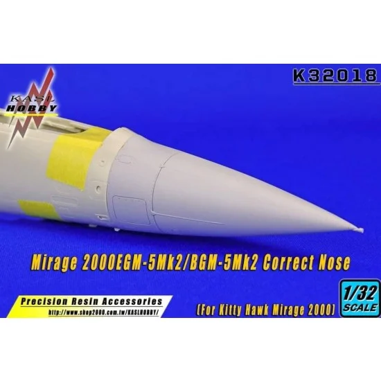 KASL Hobby K32018 1/32 Mirage 2000EGM-5Mk2/BGM-5Mk2 Correct Nose for Kitty Hawk kits