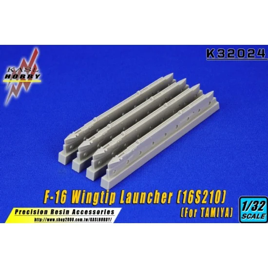 KASL Hobby K32024 1/32 General Dynamics F-16 Fighting Falcon Wingtip Launcher (16S210) for Tamiya kits