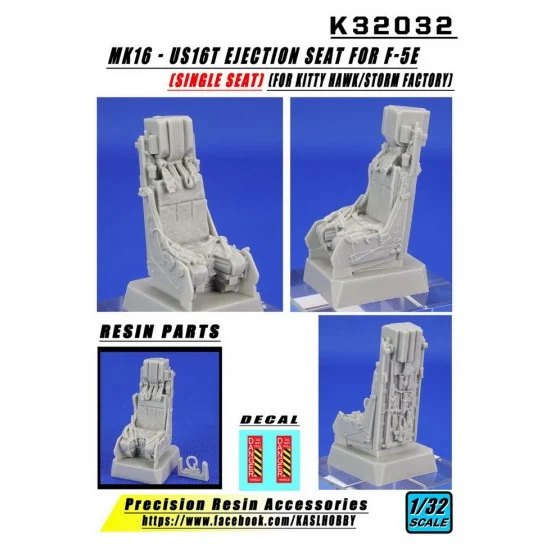 KASL Hobby K32032 1/32 F-5E MK16 - US16T Ejection Seat (single) for Kitty Hawk/Storm Factory kits