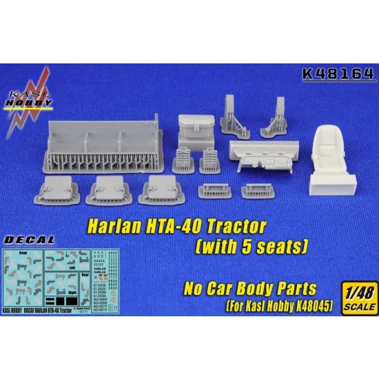 KASL Hobby K48164 1/48 ROCAF Harlan HTA-40 Tractor with 5 Seats Detail Parts for KASL Hobby K48045