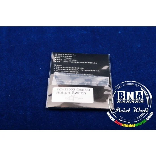 KA Models KC-12003 1/12 Aluminum Button Switch (20pcs)